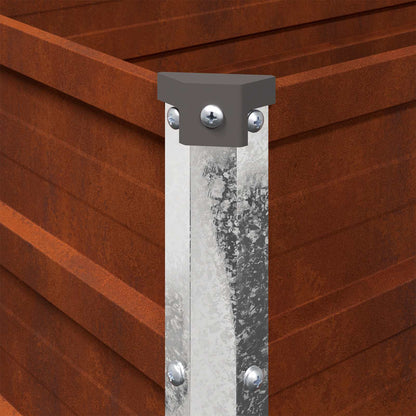 Raised Garden Bed Rusty Steel 160x40x55cm