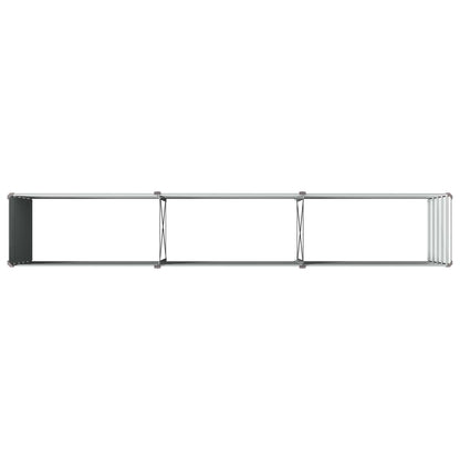 Grey Steel Raised Garden Bed 240x40x55cm