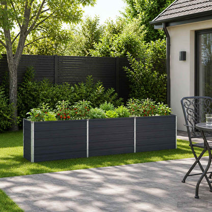 Garden Bed Steel Anthracite 240x40x55cm