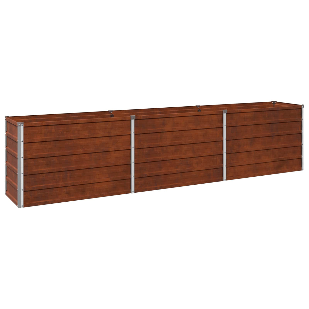 Raised Garden Bed Rusty Steel 240x40x55cm