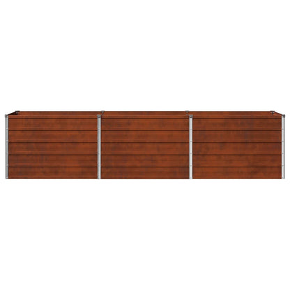 Raised Garden Bed Rusty Steel 240x40x55cm