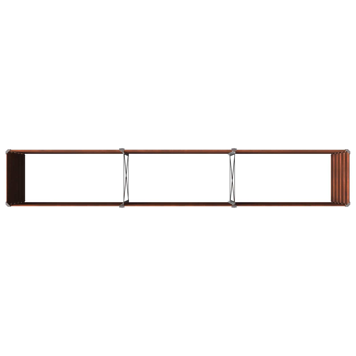 Raised Garden Bed Rusty Steel 240x40x55cm