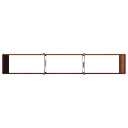 Raised Garden Bed Rusty Steel 240x40x55cm