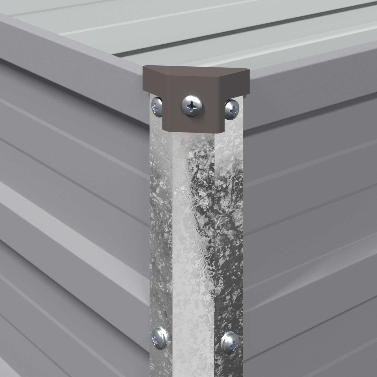 Grey Steel Raised Garden Bed 320x40x55cm
