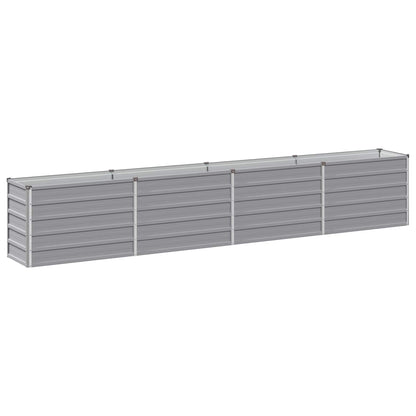 Grey Steel Raised Garden Bed 320x40x55cm