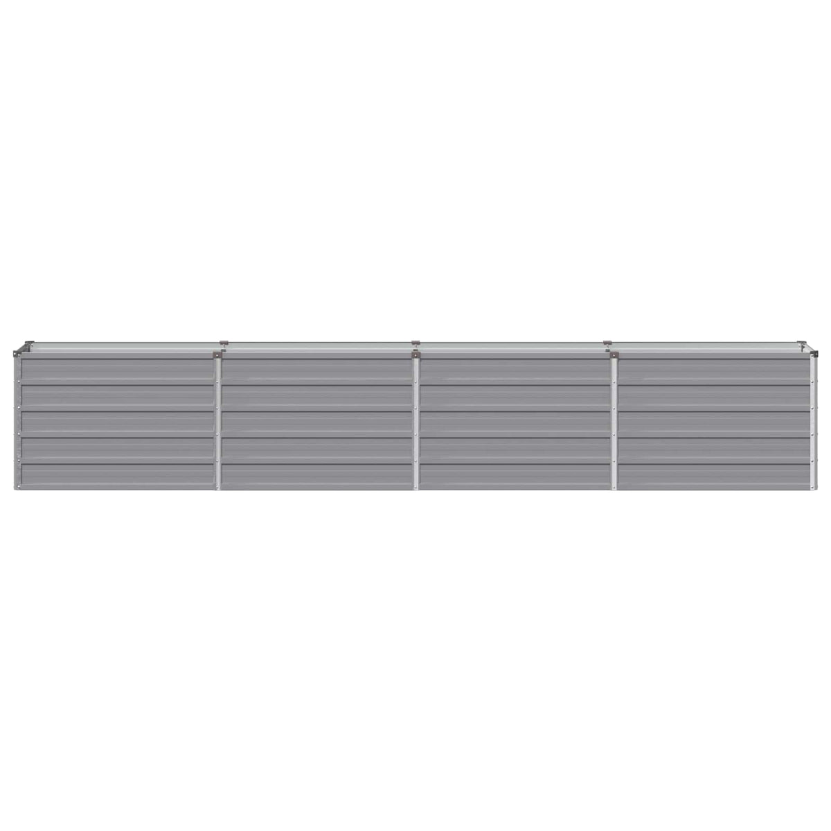 Grey Steel Raised Garden Bed 320x40x55cm