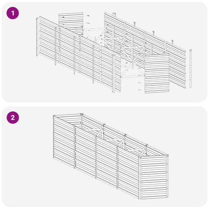 Garden Bed Anthracite Steel 320x40x55cm