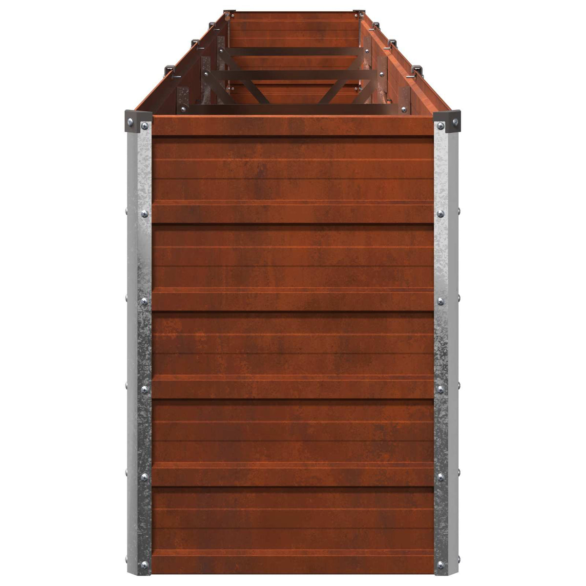 Raised Garden Bed Rusty Steel 320x40x55cm