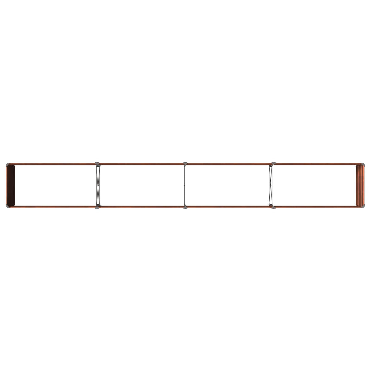 Raised Garden Bed Rusty Steel 320x40x55cm