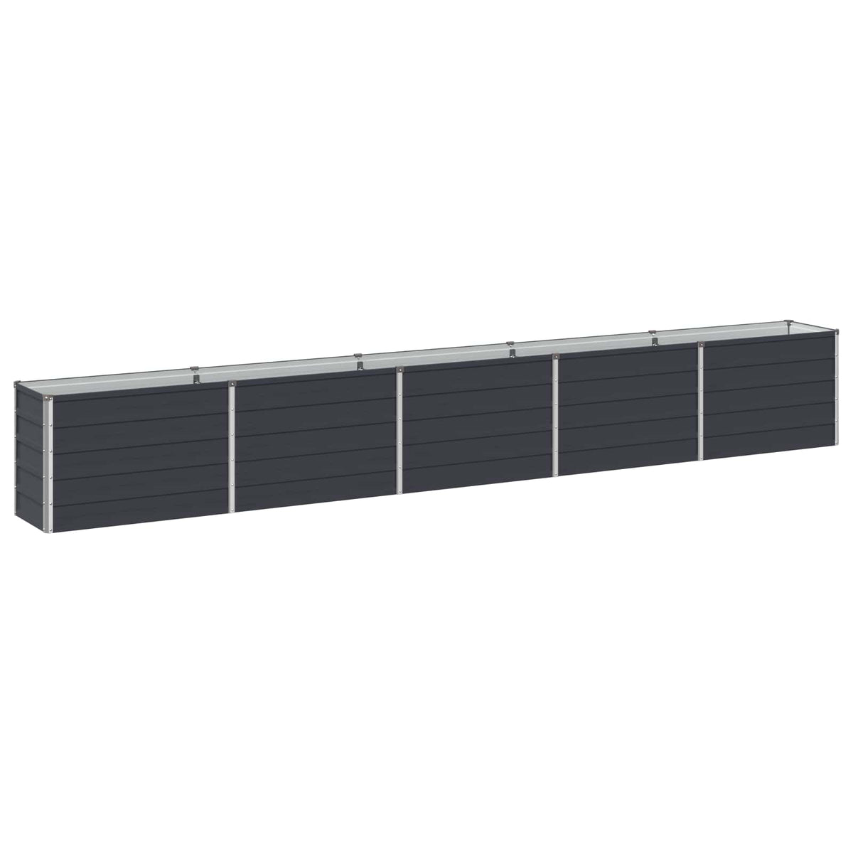 Steel Raised Garden Bed Anthracite 400x40x55cm