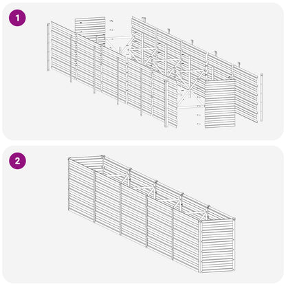 Raised Garden Bed Rusty Steel 400x40x55cm