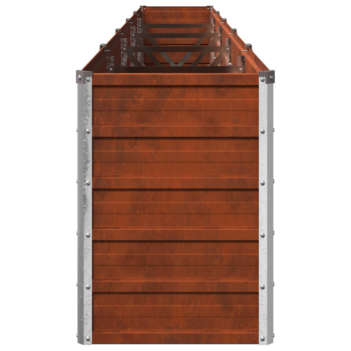 Raised Garden Bed Rusty Steel 400x40x55cm