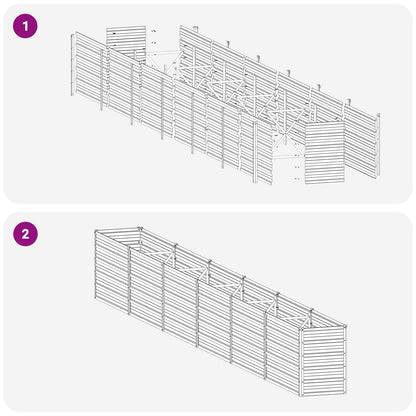 Steel Raised Garden Bed Anthracite 480x40x55cm