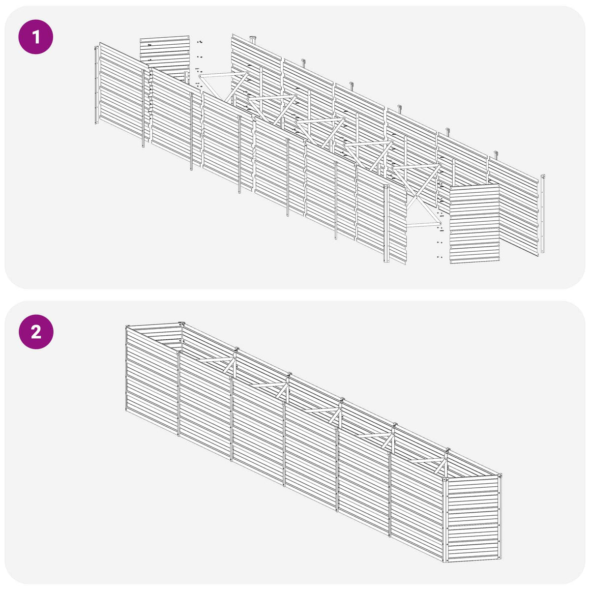 Steel Raised Garden Bed Anthracite 600x40x55cm