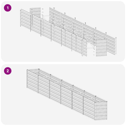 Steel Raised Garden Bed Anthracite 600x40x55cm