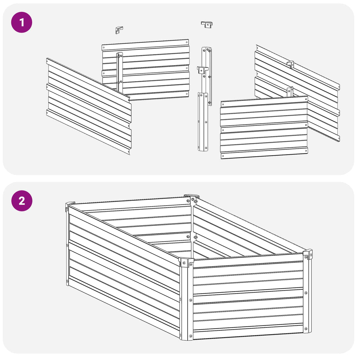 Raised Garden Bed Anthracite Steel 100x40x24cm