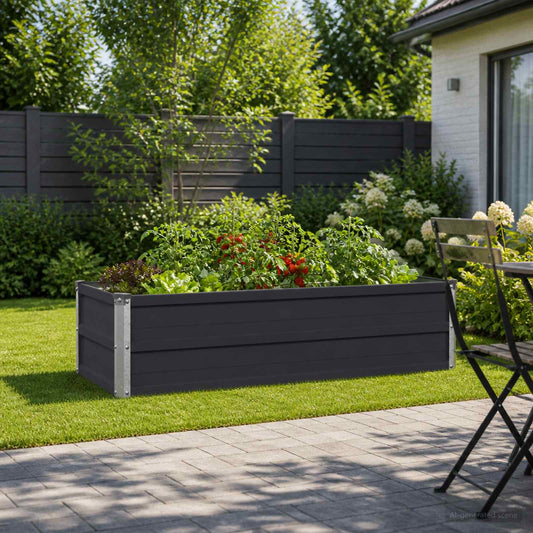 Raised Garden Bed Anthracite Steel 100x40x24cm