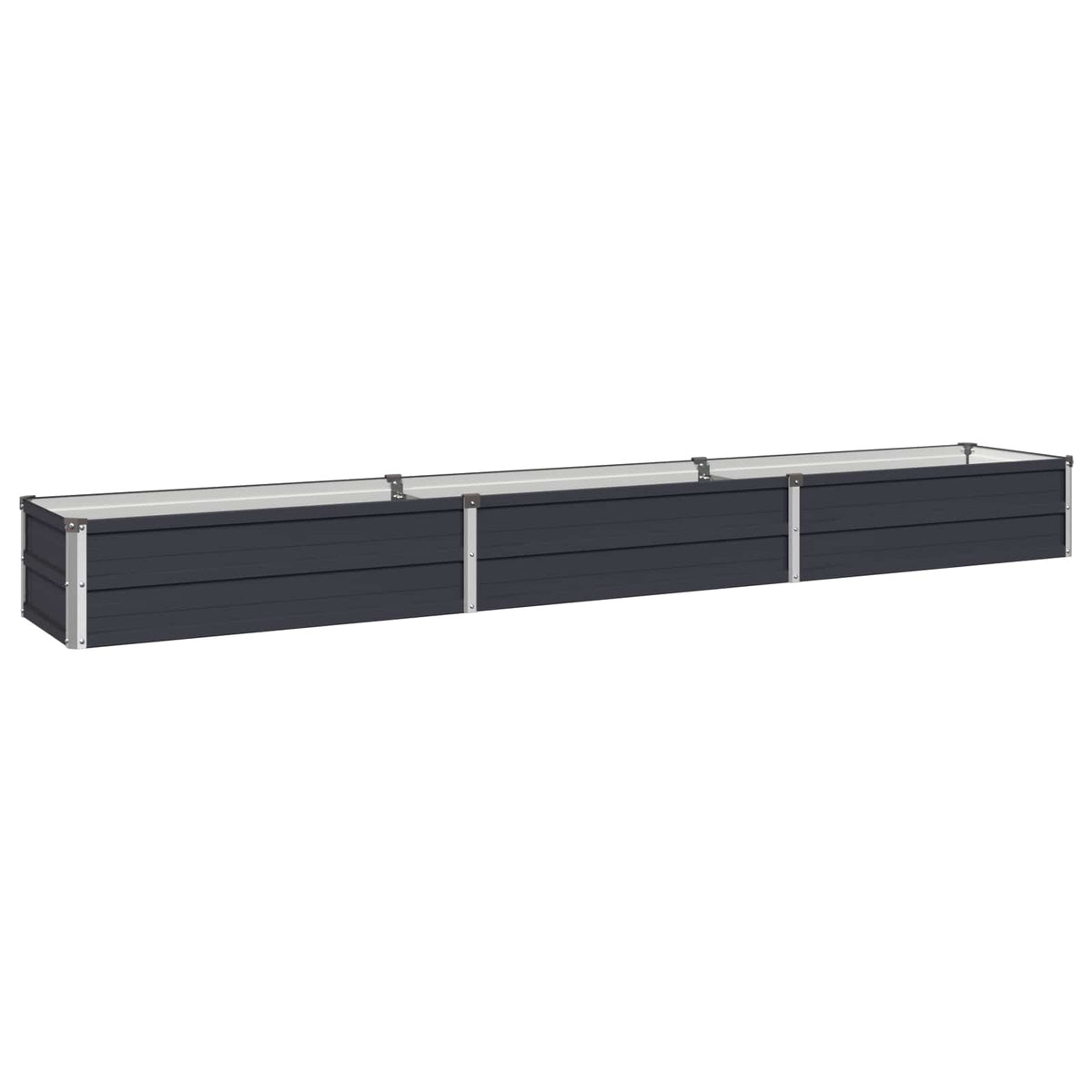 Raised Garden Bed Anthracite Steel 240x40x24cm
