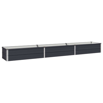 Raised Garden Bed Anthracite Steel 240x40x24cm