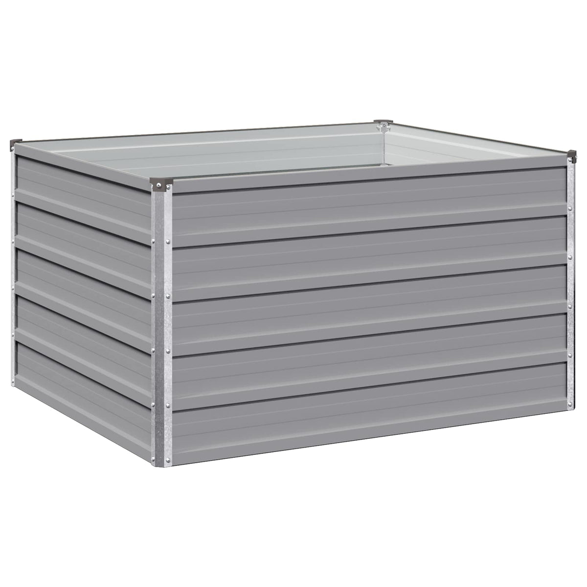 Grey Steel Raised Garden Bed 100x80x55cm