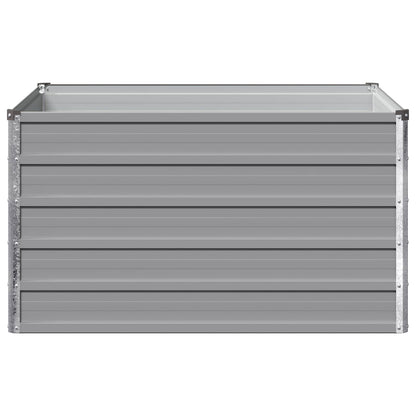 Grey Steel Raised Garden Bed 100x80x55cm
