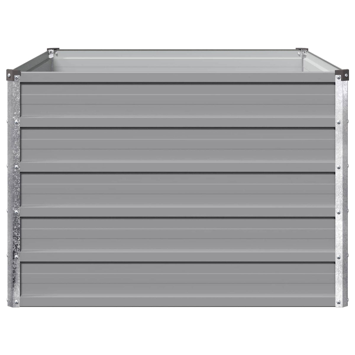 Grey Steel Raised Garden Bed 100x80x55cm