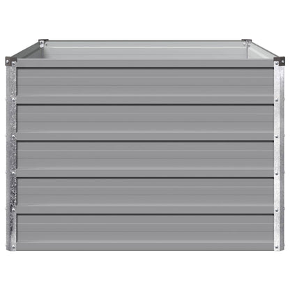 Grey Steel Raised Garden Bed 100x80x55cm