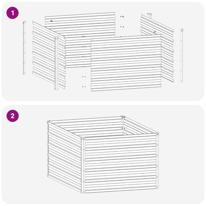 Raised Garden Bed Rusty Steel 100x80x55cm