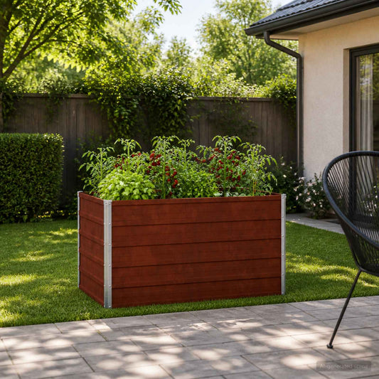 Raised Garden Bed Rusty Steel 100x80x55cm