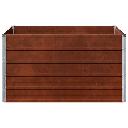 Raised Garden Bed Rusty Steel 100x80x55cm
