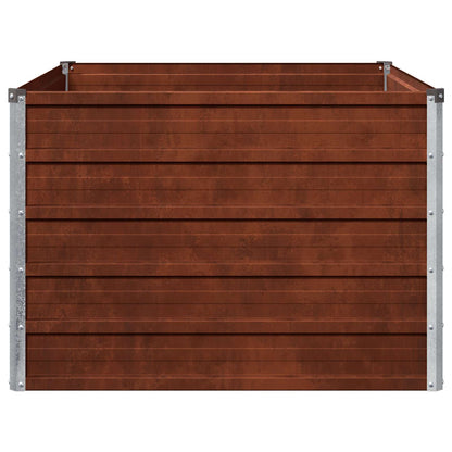 Raised Garden Bed Rusty Steel 100x80x55cm