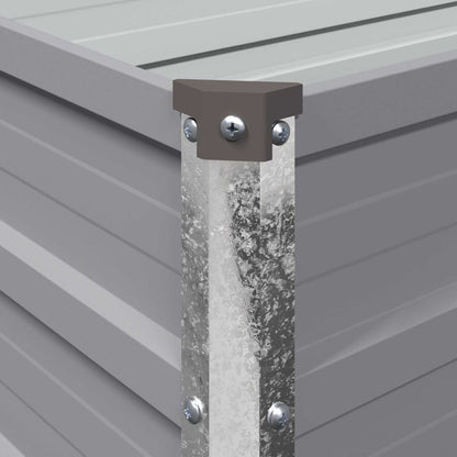 Grey Steel Raised Garden Bed 160x80x55cm