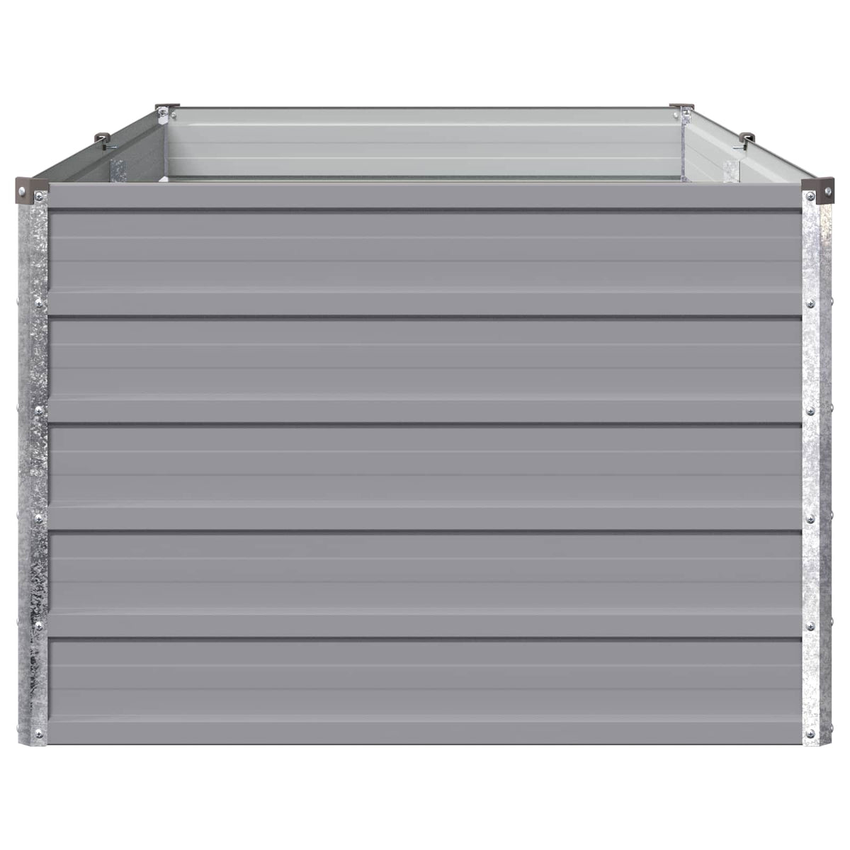 Grey Steel Raised Garden Bed 160x80x55cm