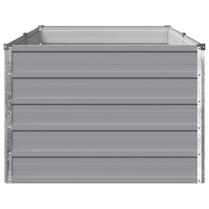 Grey Steel Raised Garden Bed 160x80x55cm