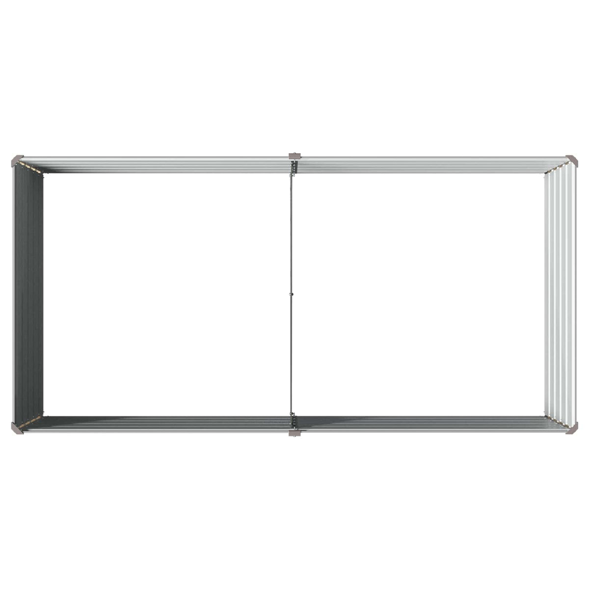 Grey Steel Raised Garden Bed 160x80x55cm