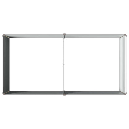 Grey Steel Raised Garden Bed 160x80x55cm