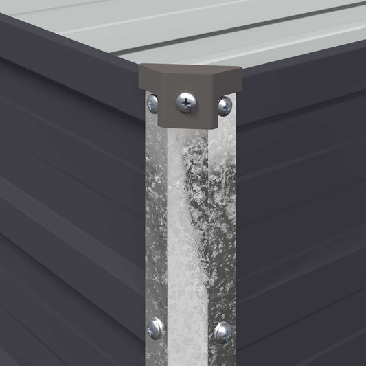 Steel Raised Garden Bed Anthracite 160x80x55cm