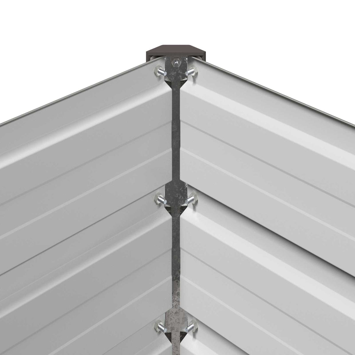 Grey Steel Raised Garden Bed 240x80x55cm