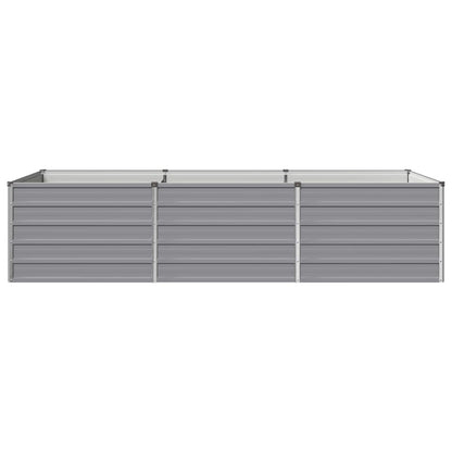 Grey Steel Raised Garden Bed 240x80x55cm