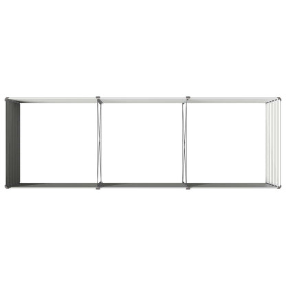 Grey Steel Raised Garden Bed 240x80x55cm