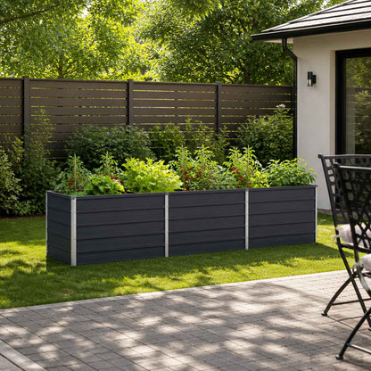 Raised Garden Bed Anthracite Steel 240x80x55cm
