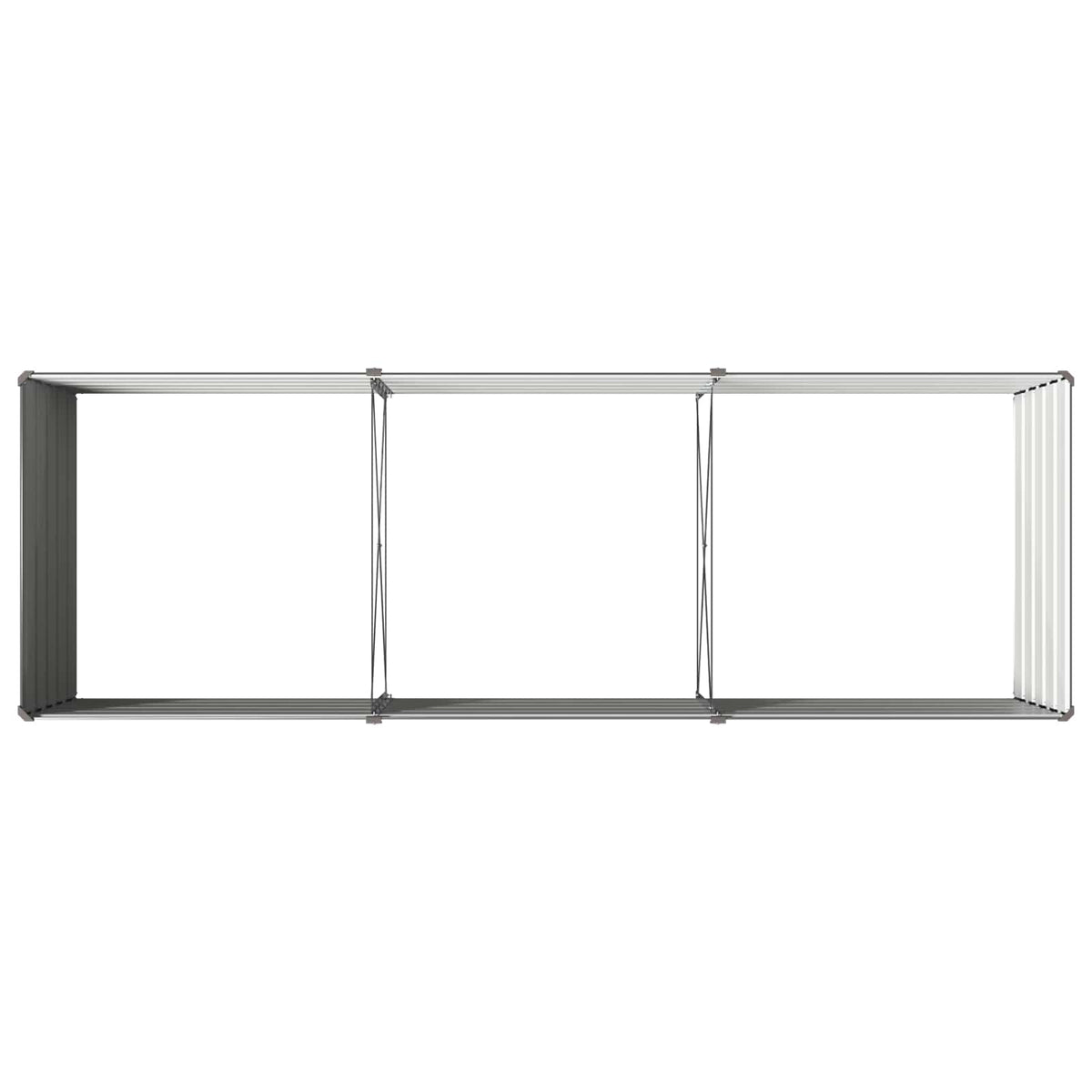 Raised Garden Bed Anthracite Steel 240x80x55cm