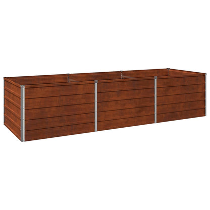 Garden Bed Rusty Steel 240x80x55cm