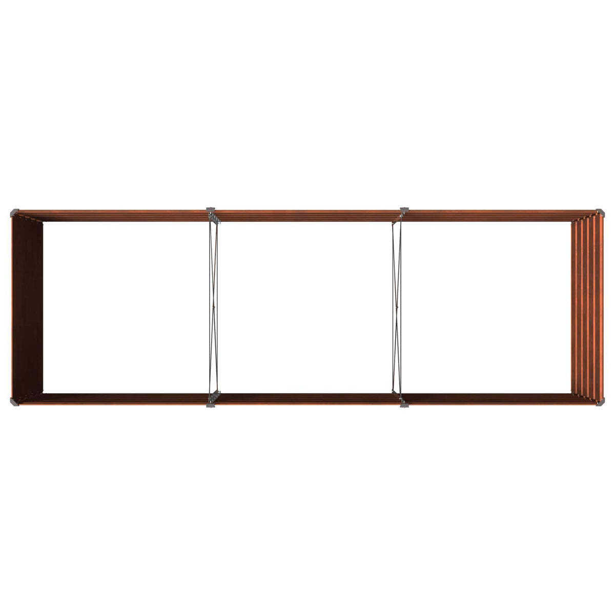 Garden Bed Rusty Steel 240x80x55cm