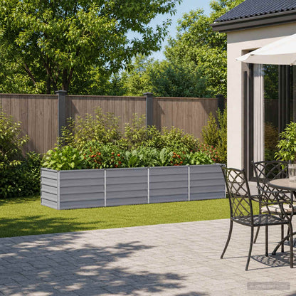 Grey Steel Garden Bed 320x80x55cm