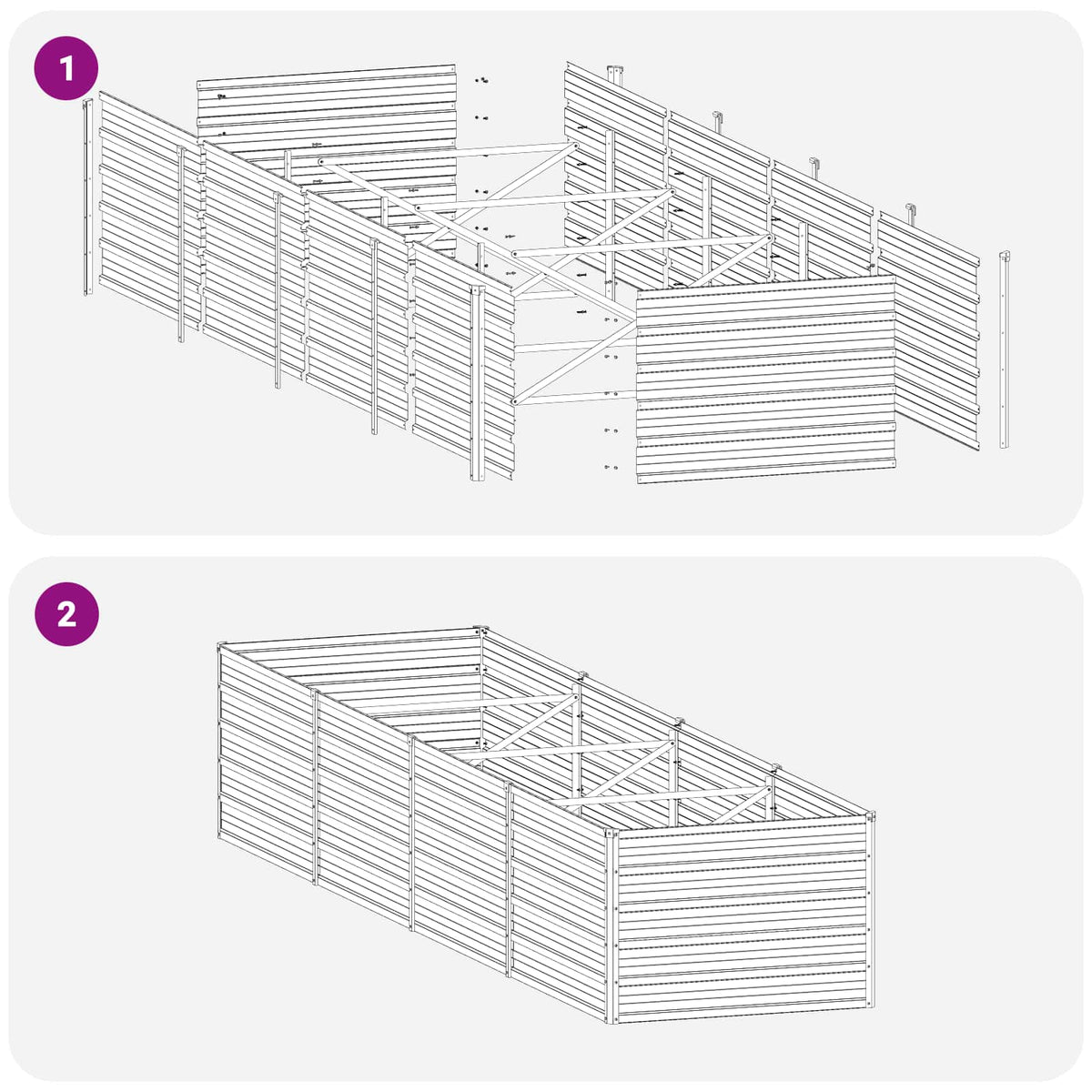 Raised Garden Bed Anthracite Steel 320x80x55cm