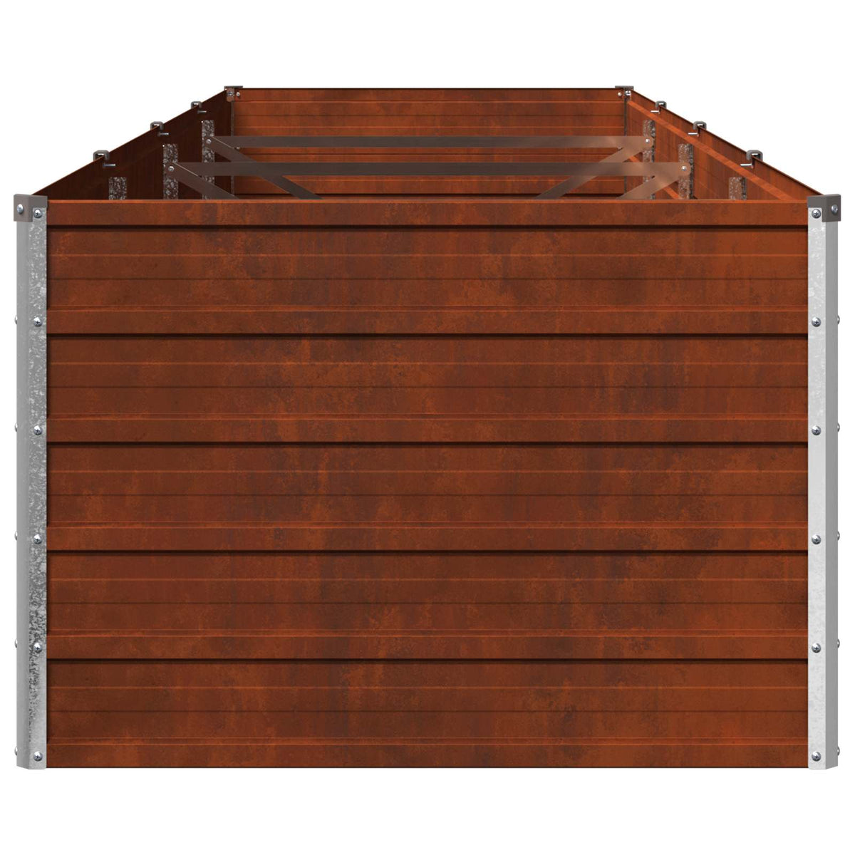 Raised Garden Bed Rusty Steel 320x80x55cm