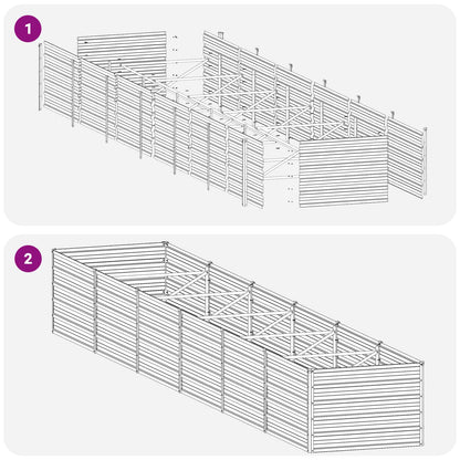Garden Bed Anthracite Steel 480x80x55cm