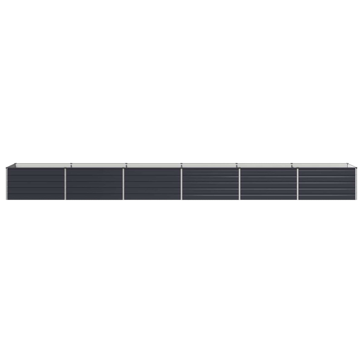 Raised Garden Bed Anthracite Steel 600x80x55cm