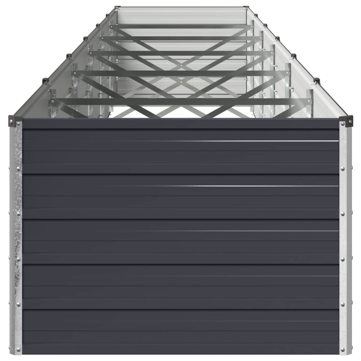 Raised Garden Bed Anthracite Steel 600x80x55cm